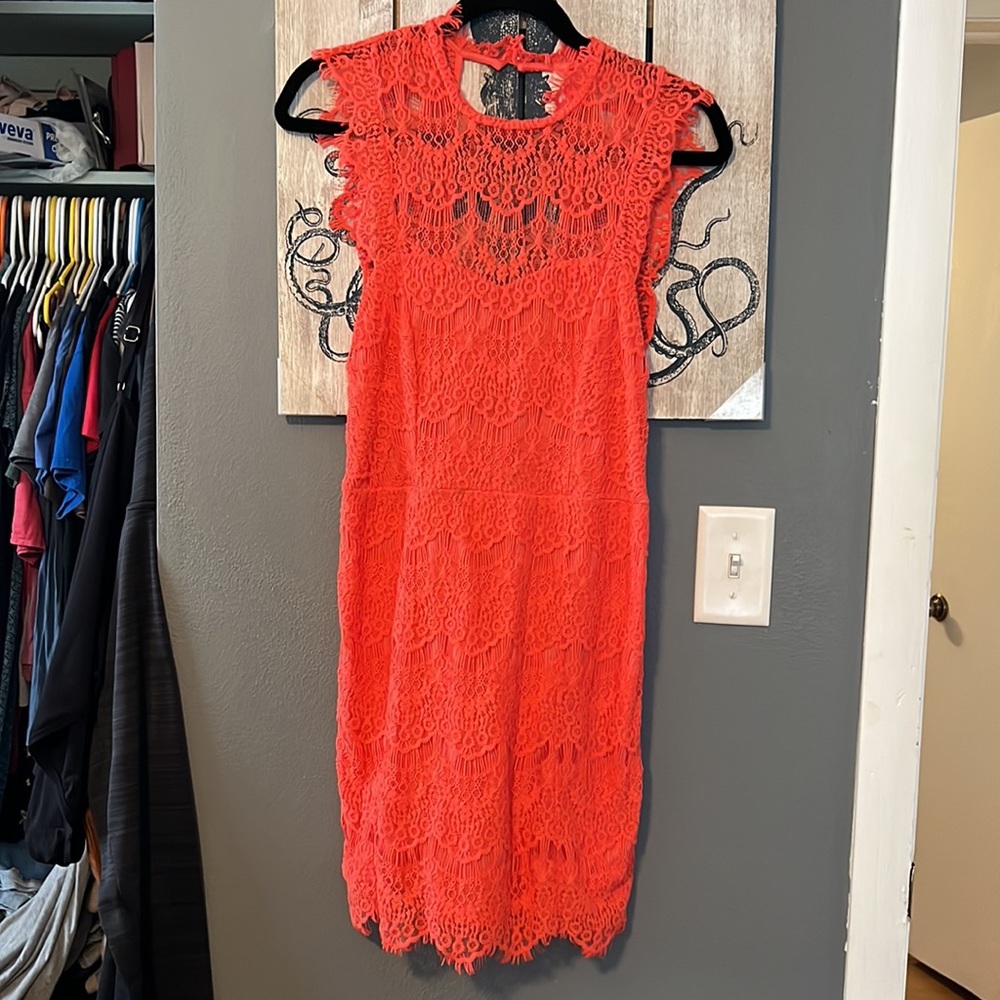 [Free People] Lace Open Back Dress Size Small